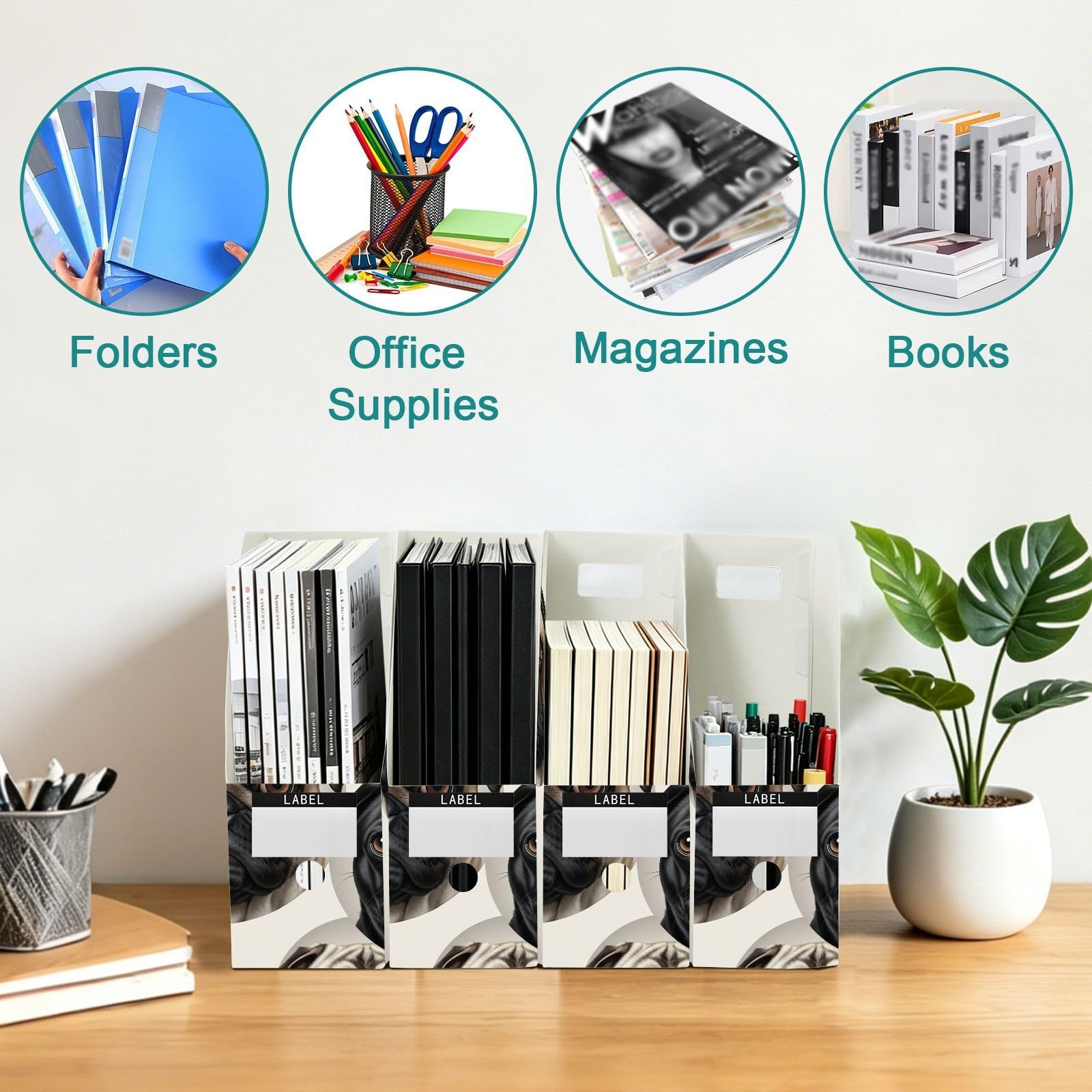 Porte-documents gris mignon pour bureau