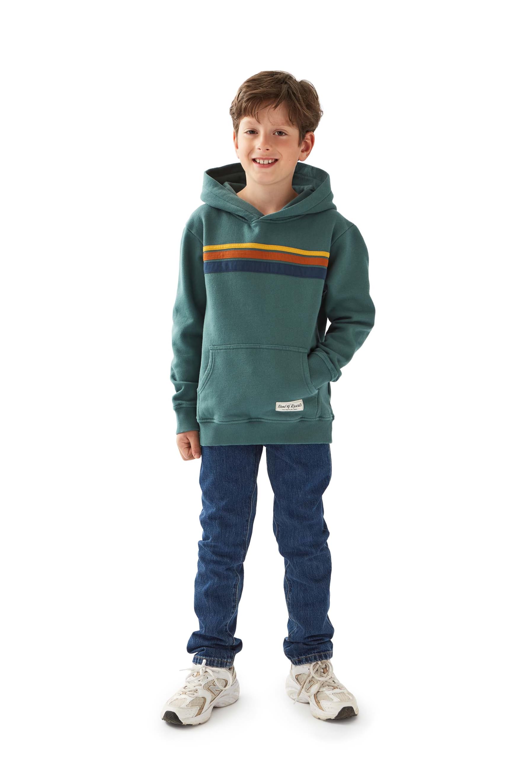 Band of Rascals Kinder Kapuzenpullover 70th Stripes aus Bio-Baumwolle