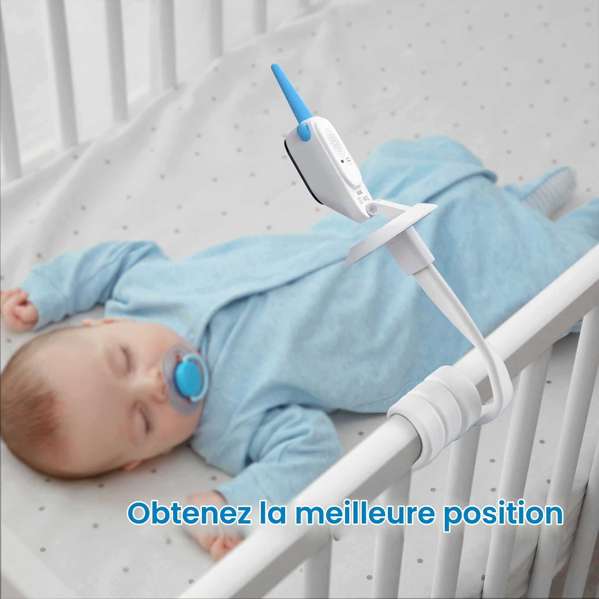 KAWA Moniteur Vidéo pour Bébé Babyphone Écran HD 5" 720p, Conversation Bidirectionnelle, Vision Nocturne, Mode VOX, Moniteur De Température, Berceuses, Portée De Transmission De 1000 Pieds