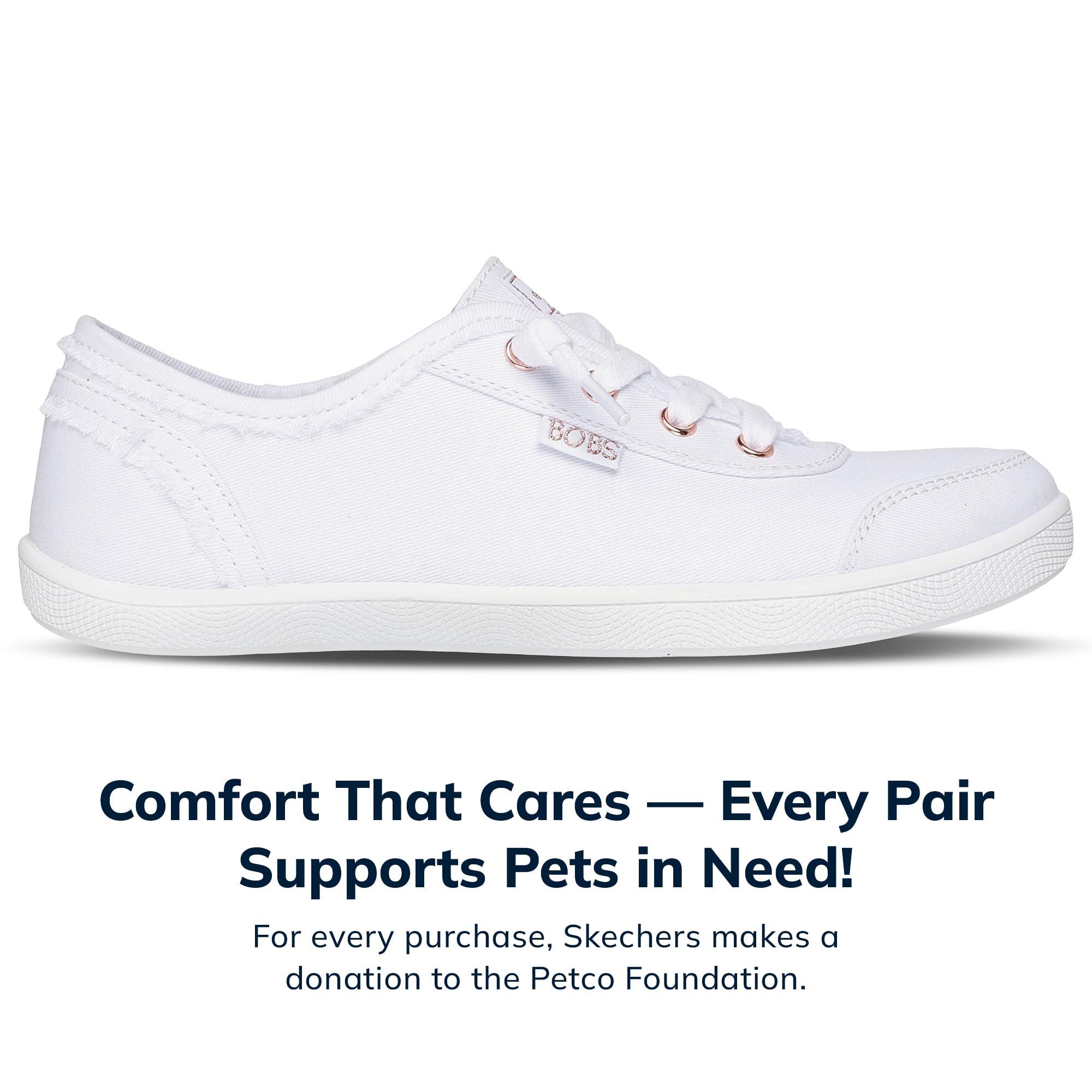 Skechers Women's Bobs B Cute Sneaker – Memory Foam, Flexible Outsole, Lightweight Vegan Shoes