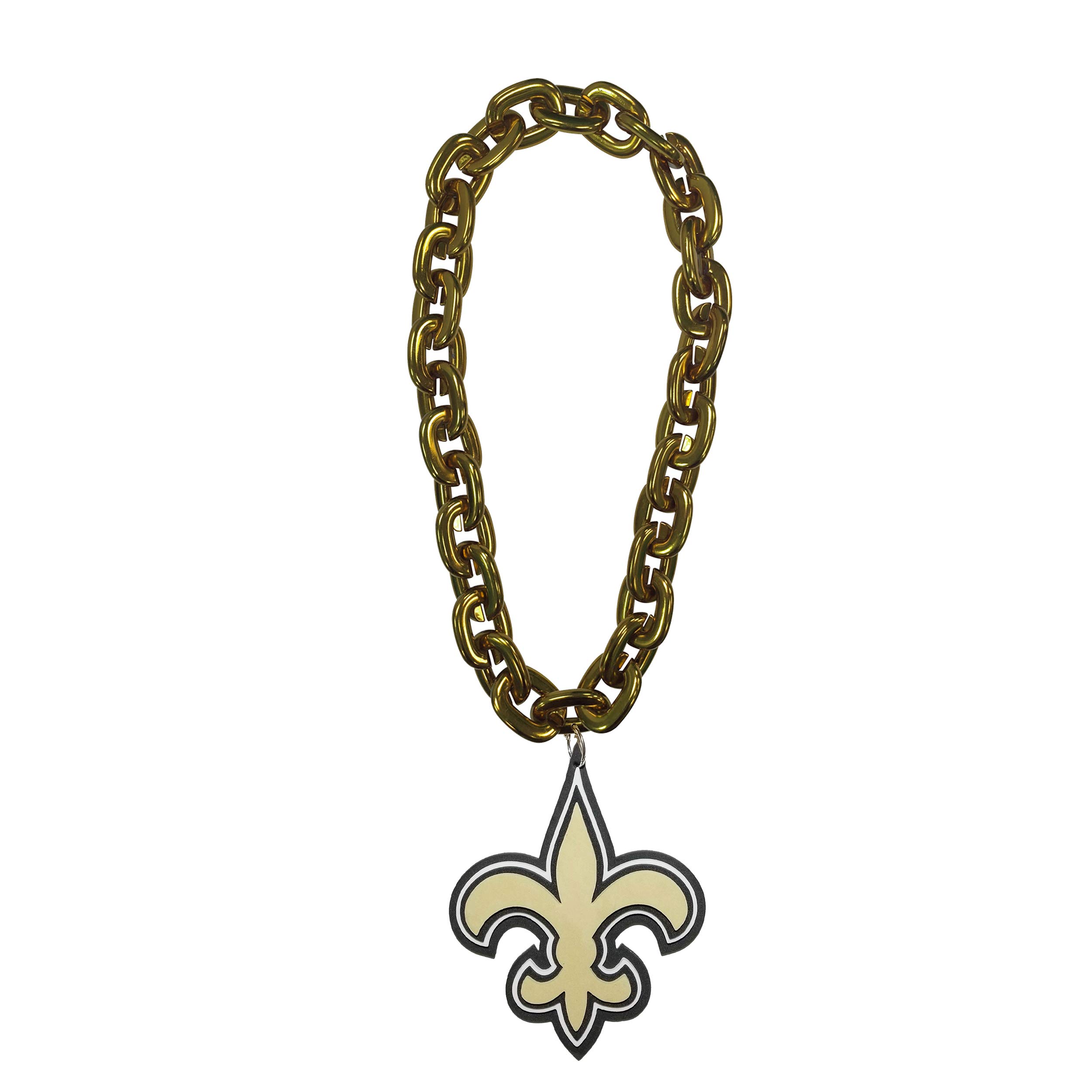 FanFave NFL New Orleans Saints New Orleans Saints NFL 3D Fanchain Magnet, Gold, Einheitsgröße (FF6719)