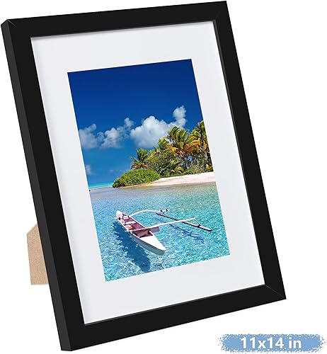 Miniatura 2 de Picrit Juego de 7 portarretratos de 11 x 14 pulgadas, para exhibir fotos de 8 x 10 pulgadas con paspartú o de 11 x 14 pulgadas sin paspartú, marcos