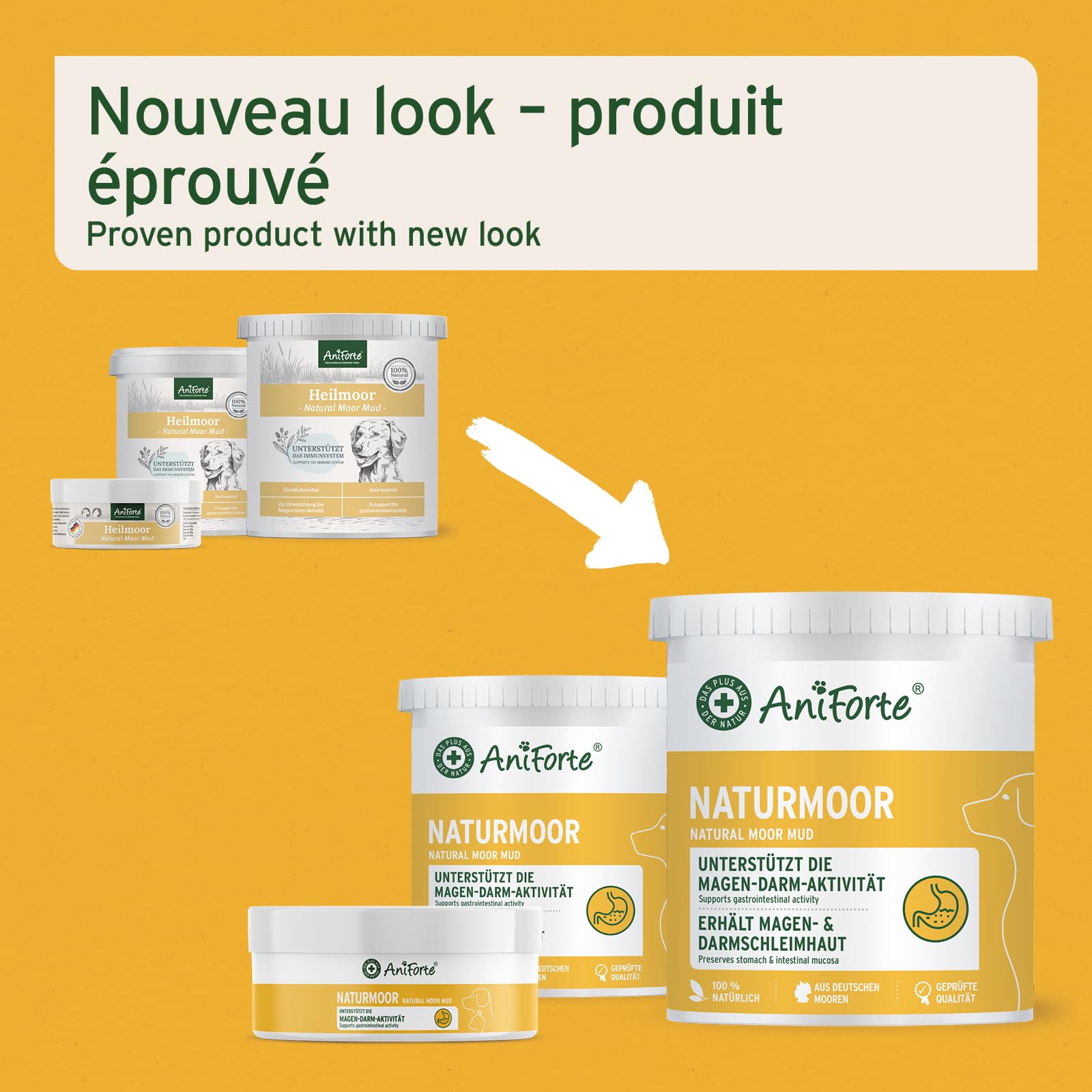 AniForte Tourbe Médicinale pour chiens 1,2kg - Améliore la qualité des selles, la digestion, le système immunitaire, l'activité gastro intestinale. Soin naturel pour chiens, soutien en cas de diarrhée