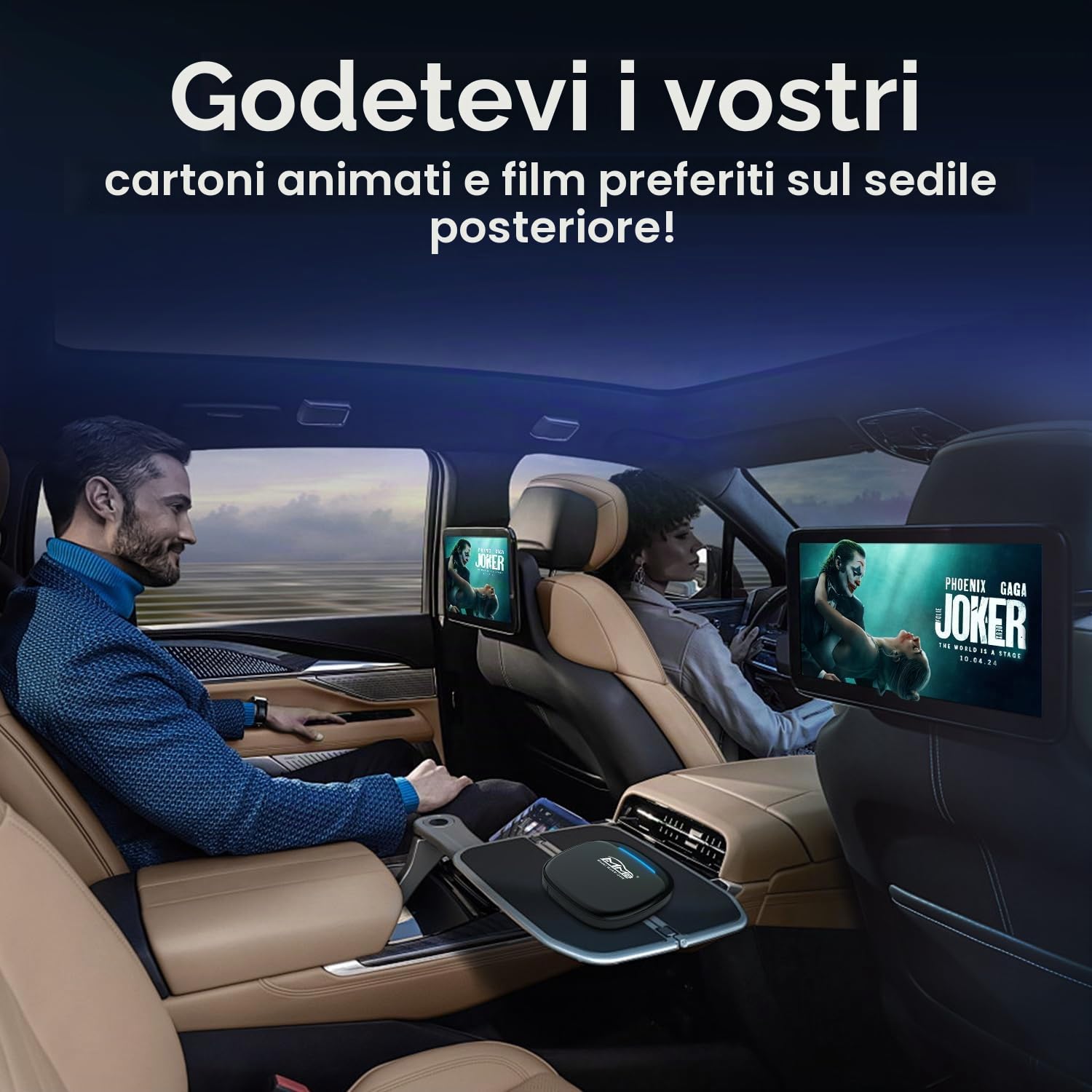 MMB CarPlay Box MAX 5.0 Android 13 Multimedia Video Ai Box, QCM 6225 8-Core 8+128 GB Online YouTube/Netflix/APP Store Supporto SIM e scheda TF, Wireless CarPlay e adattatore Android Auto