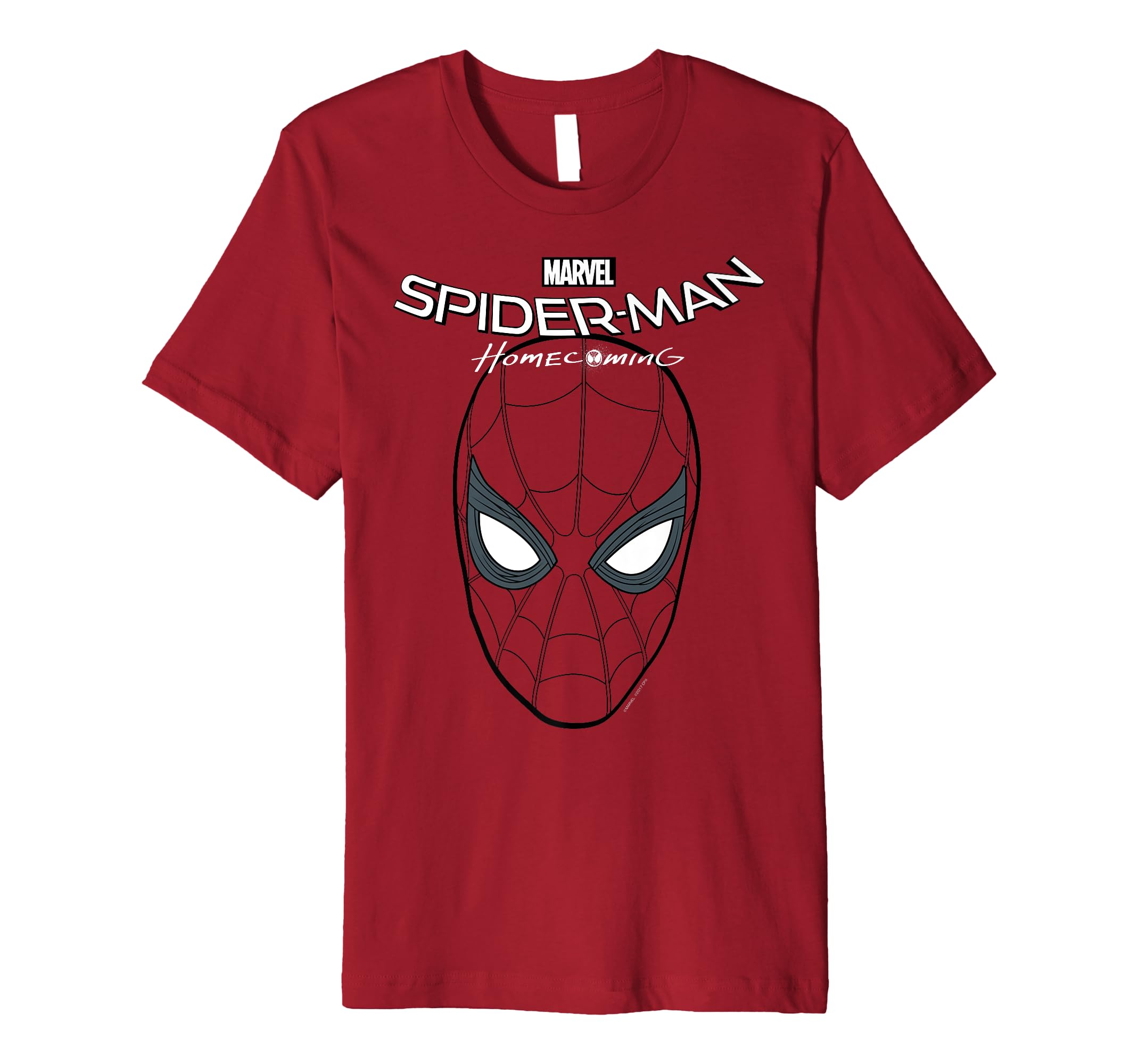 Marvel Spider-Man Homecoming Logo Mask Face Premium T-Shirt