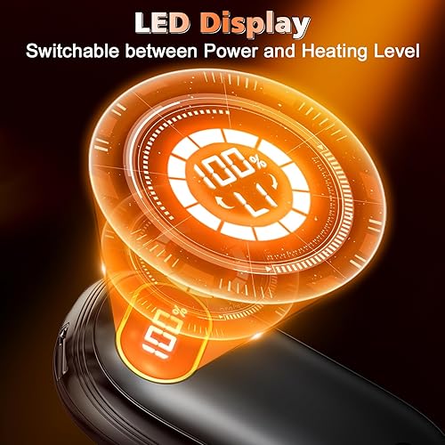 Miniatura 4 de Calentadores de manos recargables paquete de 2 unidades 6000 mAh x 2 calentadores de manos eléctricos calentadores de mano de bolsillo portátiles