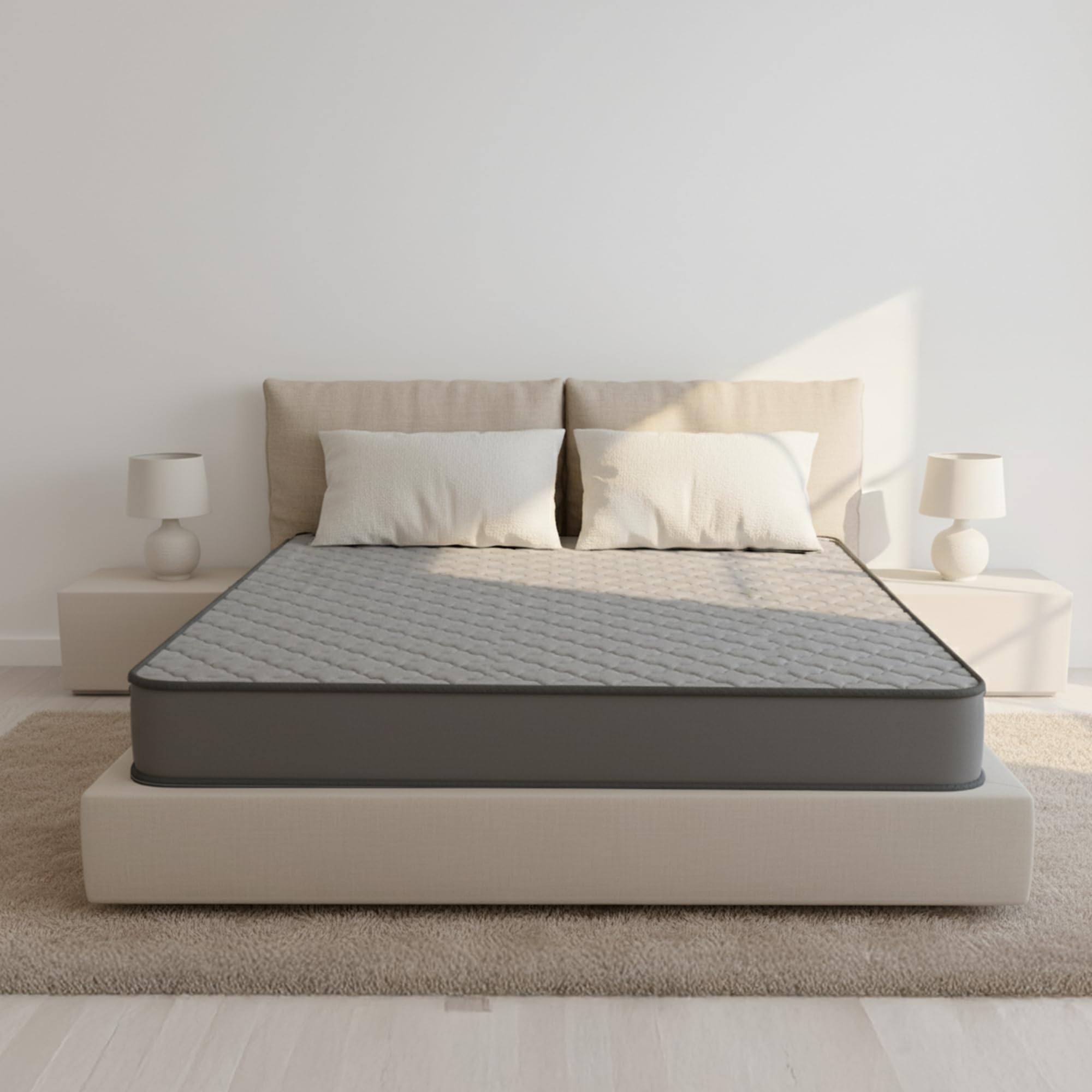 Sleepwell MyMattress | 6 Inch Firm King Bed Mattress | VPF & Resitec Foam | Balanced Comfort | Soft & Breathable | Neem Anti Microbial | Spine & Hip Support | Grey | 78X72X6 | 10 Year Warranty
