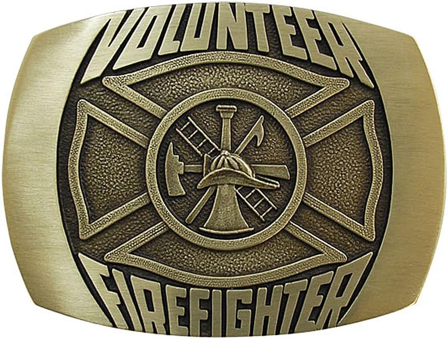 Indiana Metal Craft Men's Volunteer Firefighter Belt Buckle