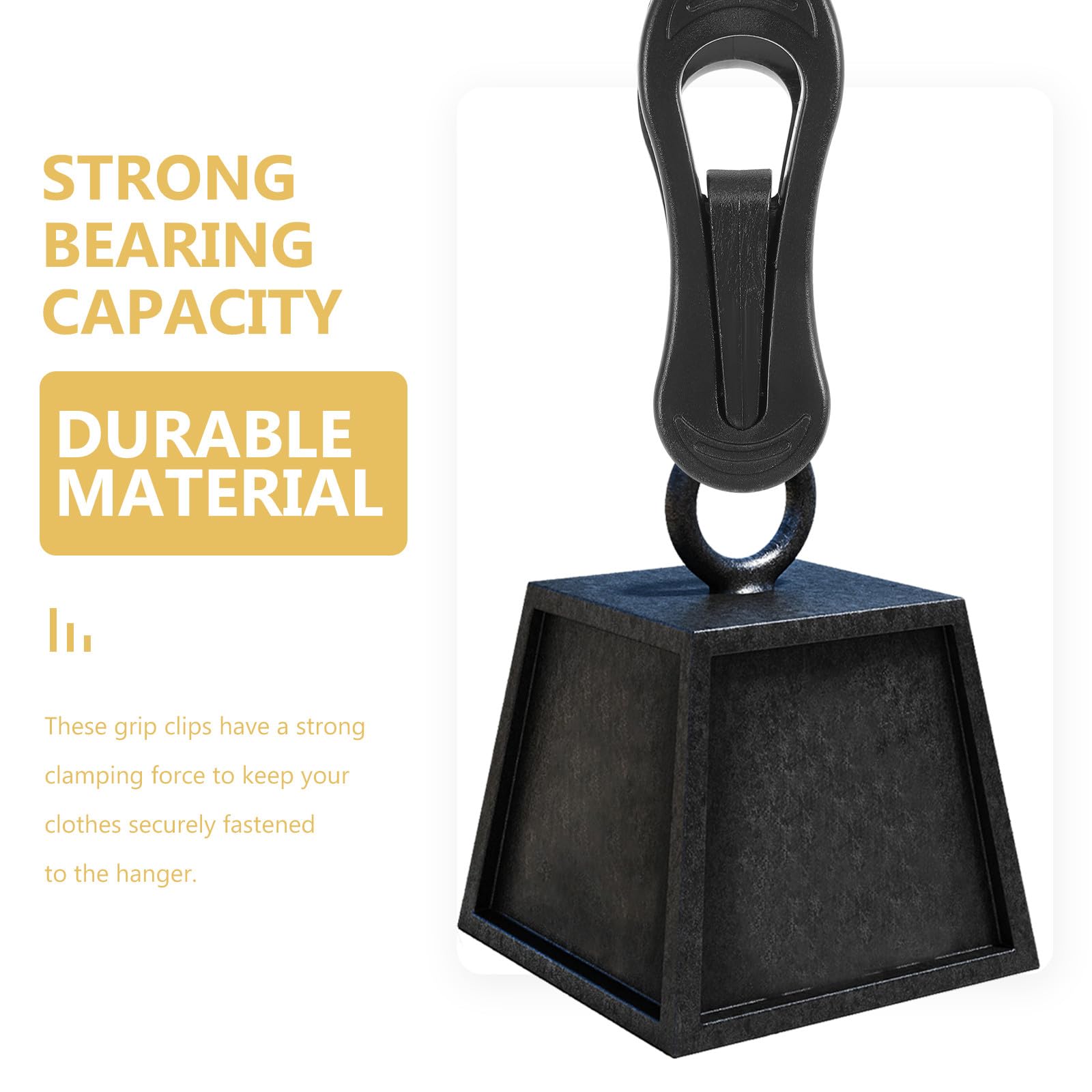OUNONA Pinzas para Ropa de Plástico Negro Ideales para Colgar y Ordenar Ropa 50 Clips Flexibles para Organizar Prendas y Secar al Aire Libre para Perchas y Armarios