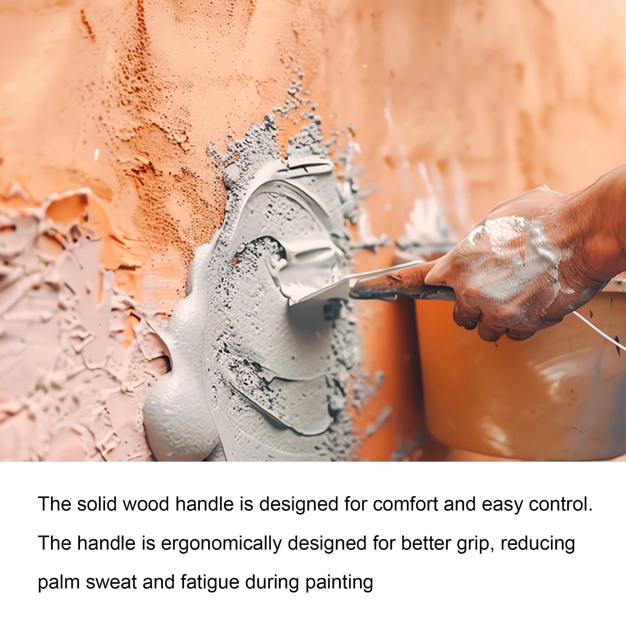 20 pinceles de pintura con cerdas de 2.5 pulgadas de ancho, mango extendido para grafiti de pared, coloración de gran área