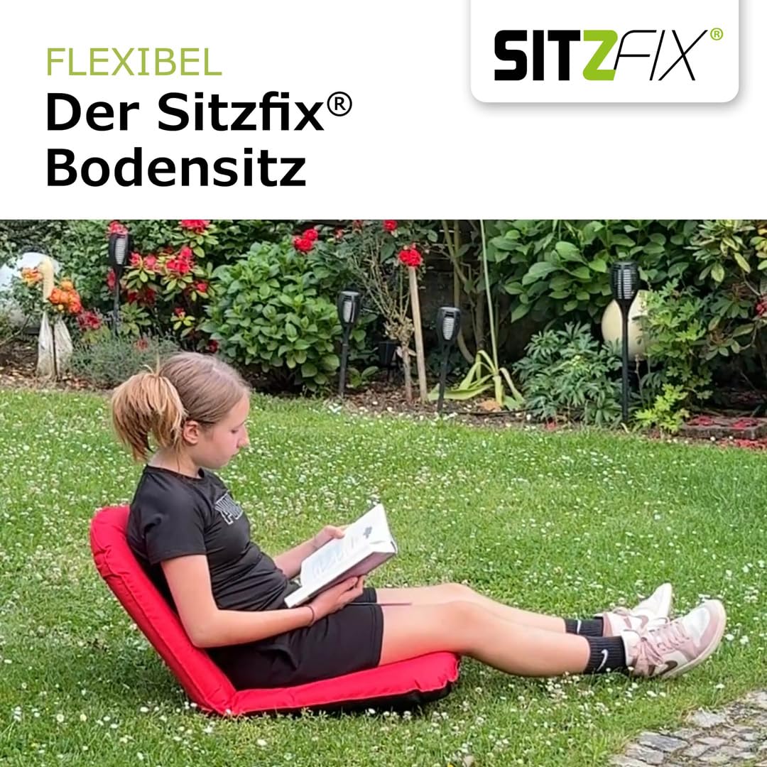 Bodensitzkissen, Bodenstuhl, Bodensitz Indoor/Outdoor mit Verstellbarer Rückenlehne grün von Bungarten