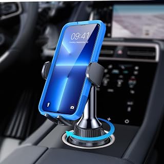 LISEN Cup Phone Holder [No Shaking] Phone Holder for Car, 360 Adjustable iPhone Holder for Car Accessories for Women Truck Jeep Golf for iPhone 17 Pro Max 16 15 14 13 Samsung S25 All 4-7'' Phone