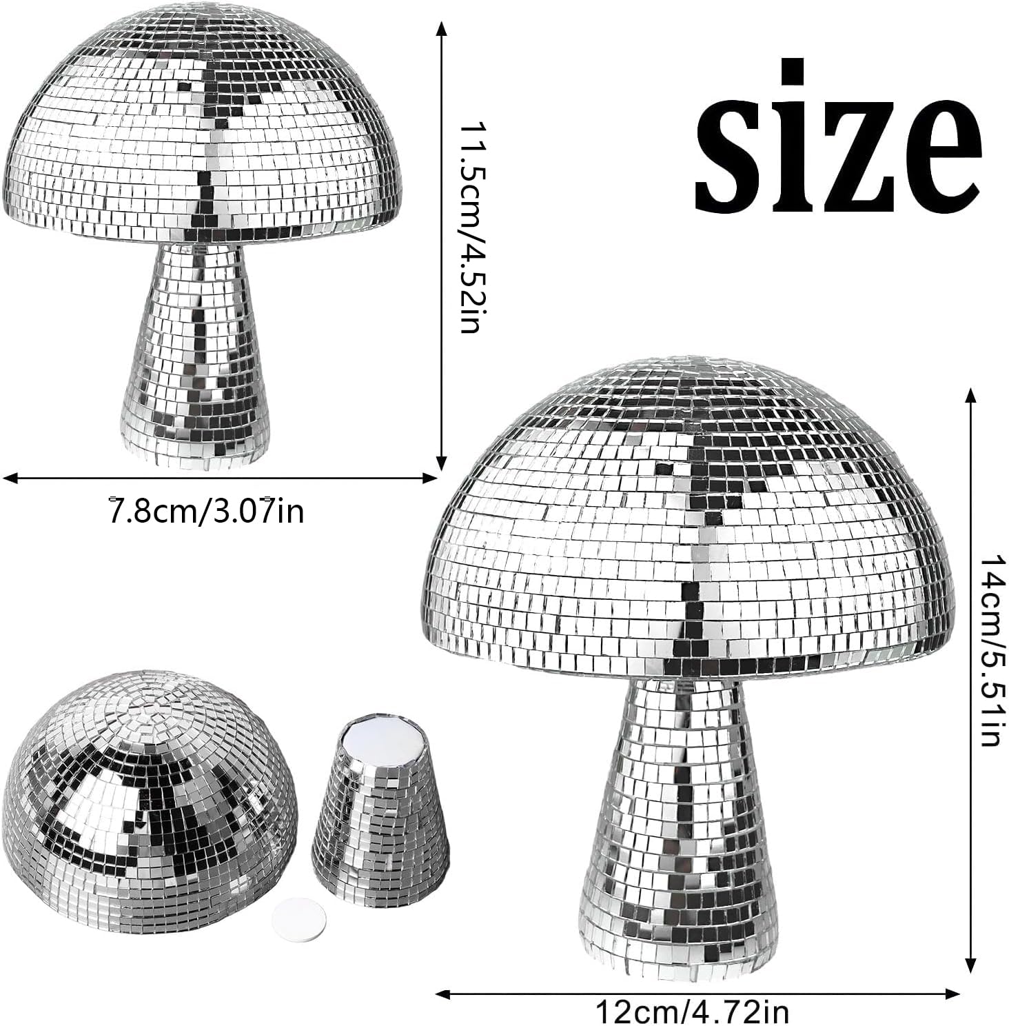Palla da Discoteca,Disco Mirror Ball,Specchio Decorativo Sfera,Sfere da Discoteca a Specchio,per Decorazione Dell'Albero di Natale,Decorazioni per Feste Scintillanti