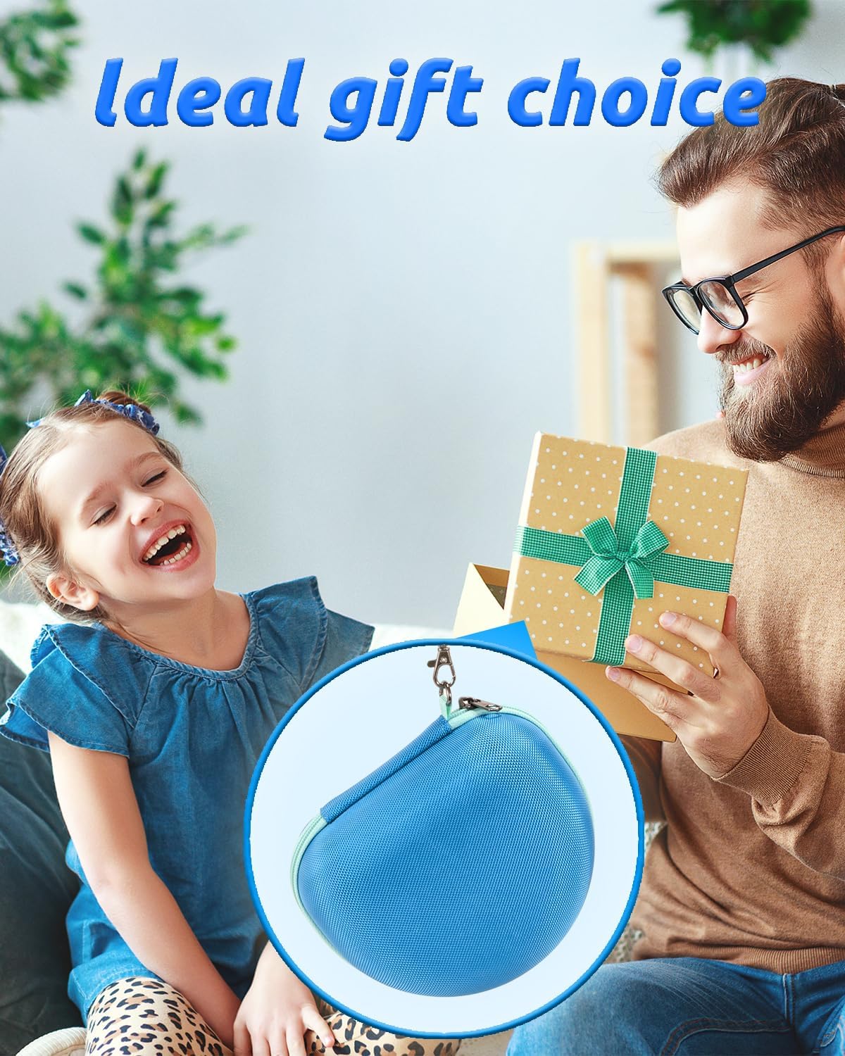 RAIACE Hard Travel Storage Case Compatible with iClever BTH12 / BTH26 / IMYB/JoySpark-T5 / Candy Bila BH03 Headphones, Protective Carrying Bag. (case only) - Light Blue - Image 7