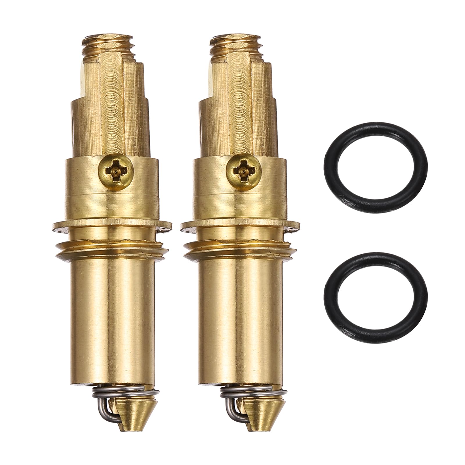 sourcing map 2Pcs Basin Sink Clicker, Replacement Sink Basin Clicker Brass Push Spring Plug for Home Bathroom Bathtub Sinks Drain Stopper, 13mm Closed Height