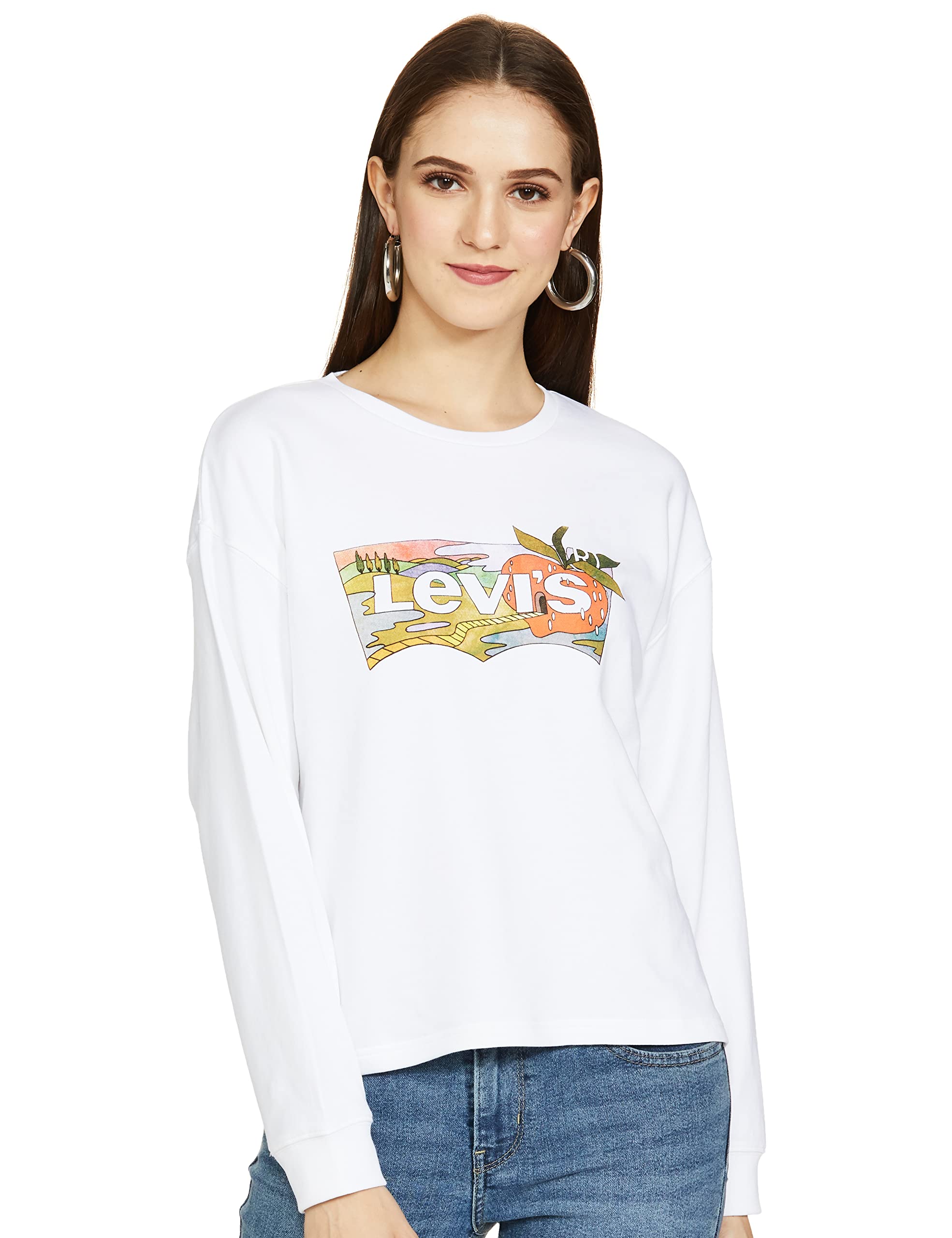 levi's Women's Cotton Regular Fit Styled Crew Neck Sweatshirt-picture-23