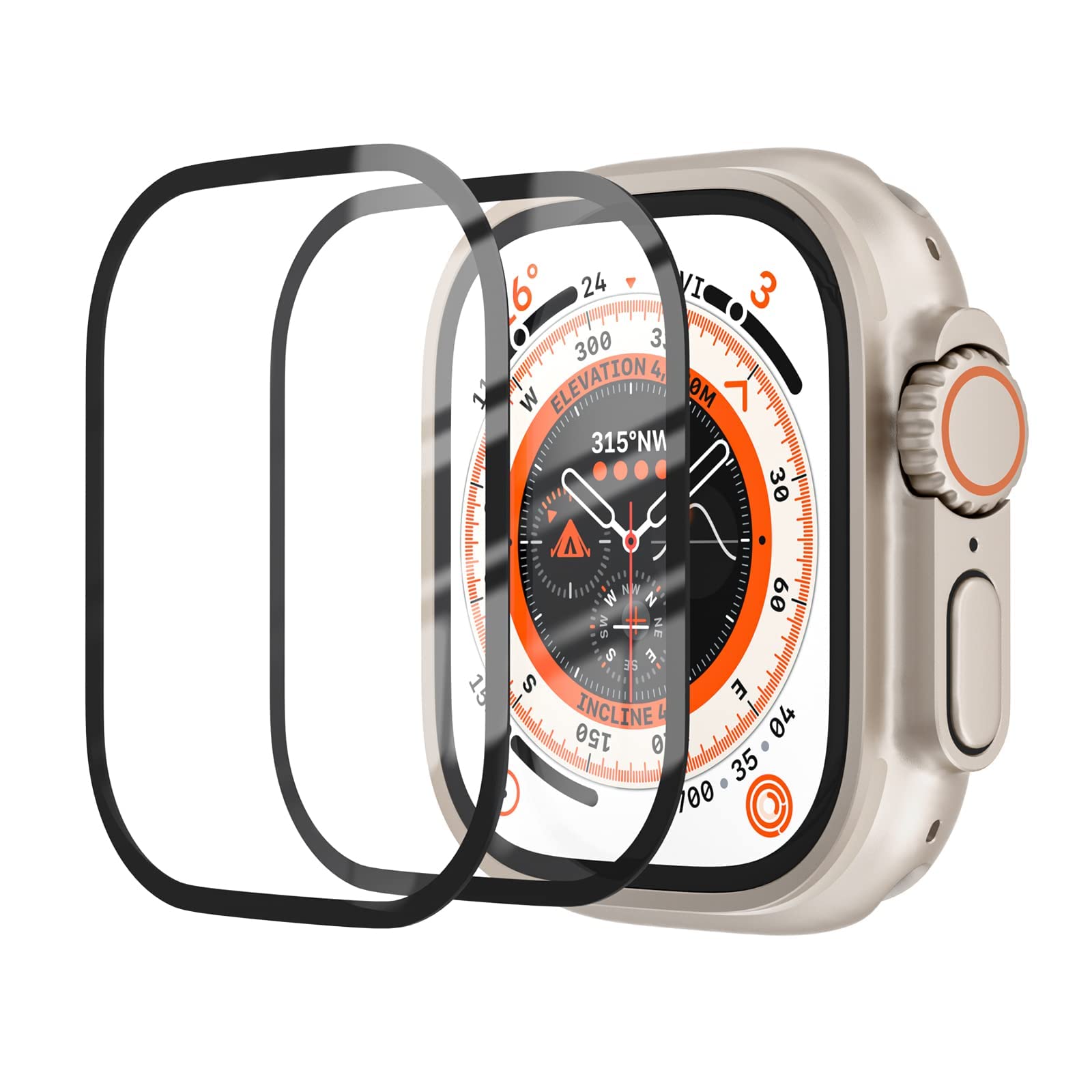 [2 Pack]Compatible for Apple Watch Ultra 49mm Screen Protector, Anti-ScratchTempered Glass, Bubble Free, Ultra-Thin Screen Protector Compatible with iWatch Ultra 49mm (2023)