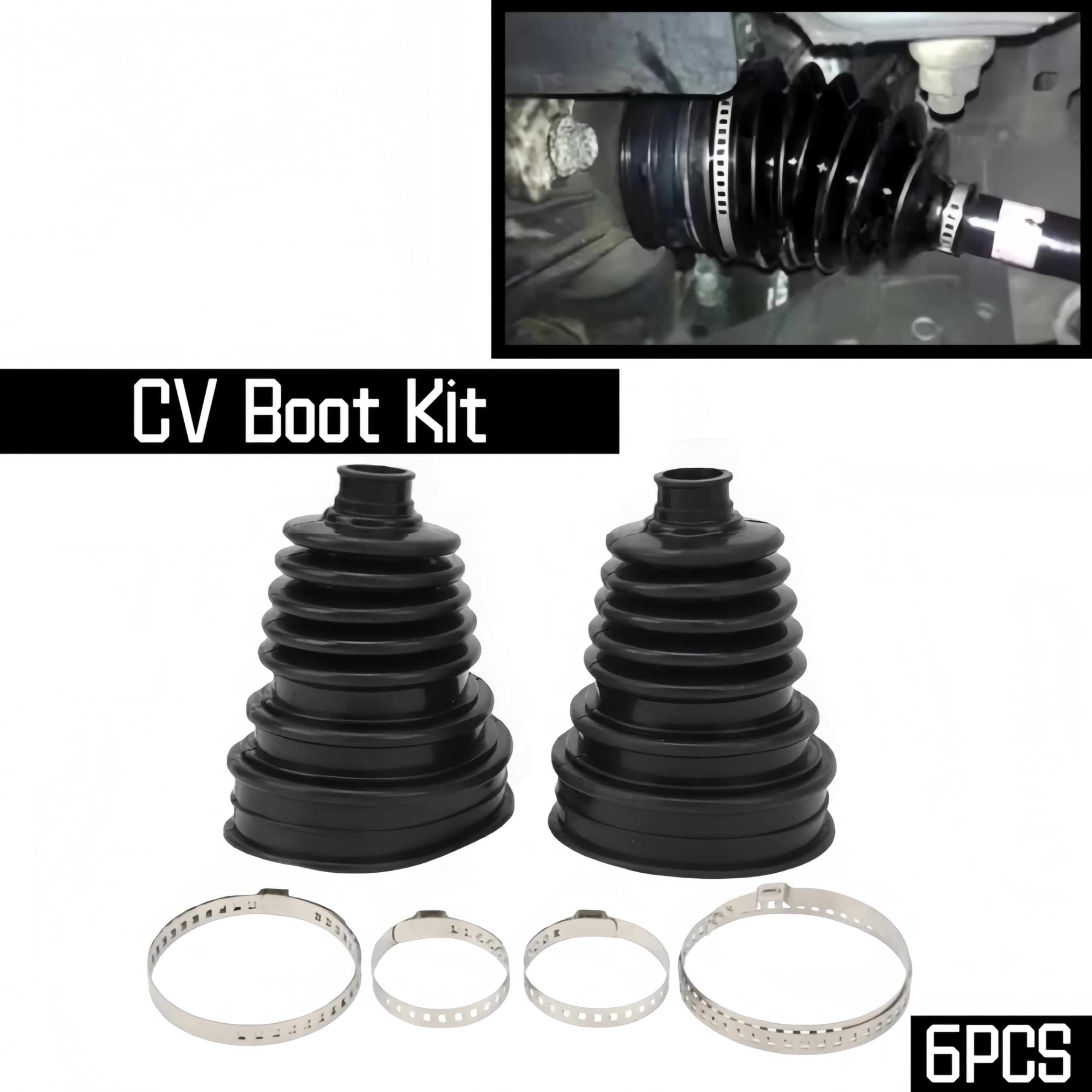 CV Joint Boot Kit CV Bott Uniwersalny zestaw osłon przegubu homokinetycznego, osłona przeciwpyłowa wału napędowego pojazdu, ochrona przed zużyciem w naprawie pojazdów