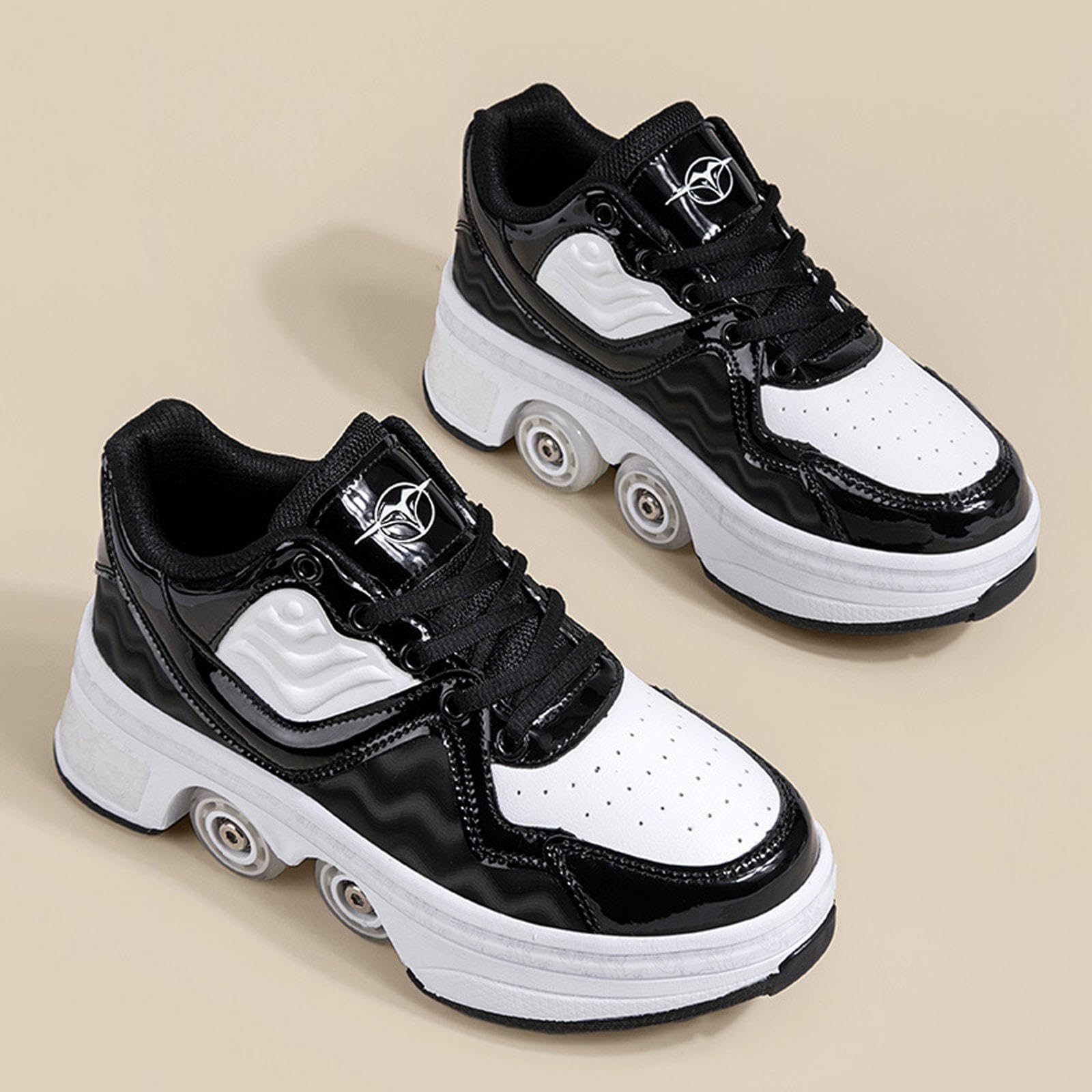 Rollschuhe Schuhe Rad Schuhe für Jungen Mädchen Erwachsene Rollschuhe Schuhe mit Rädern Flexible Schlittschuhe als Geschenk,36