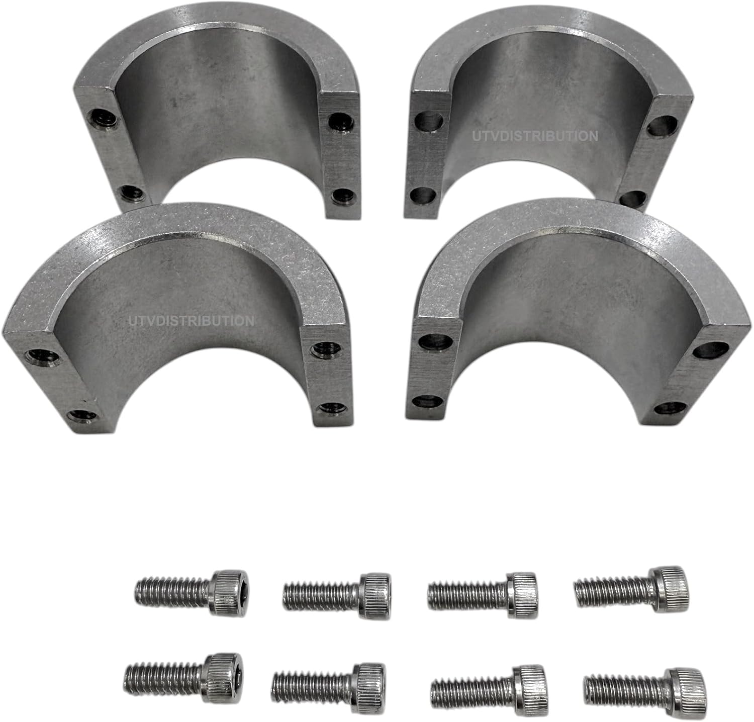 UTVDistribution Steel Tube Clamp 1-3/4" Clam Shell Roll Cage Adapter