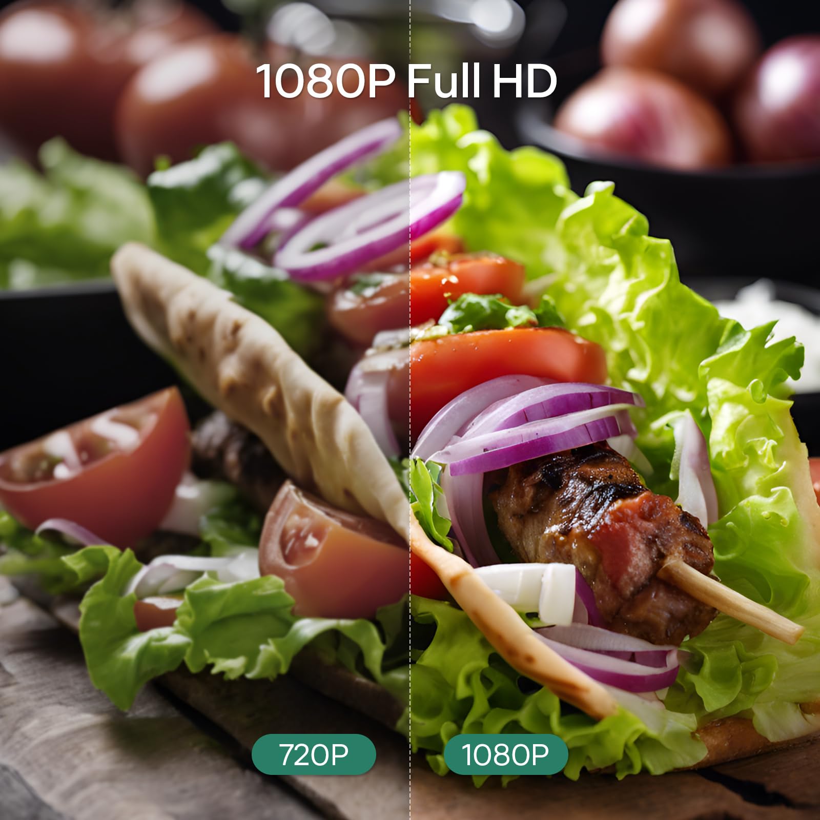 SYLVOX 15,6" Google TV Pliable Full HD 1080P pour Cuisine - Pliage 90°
