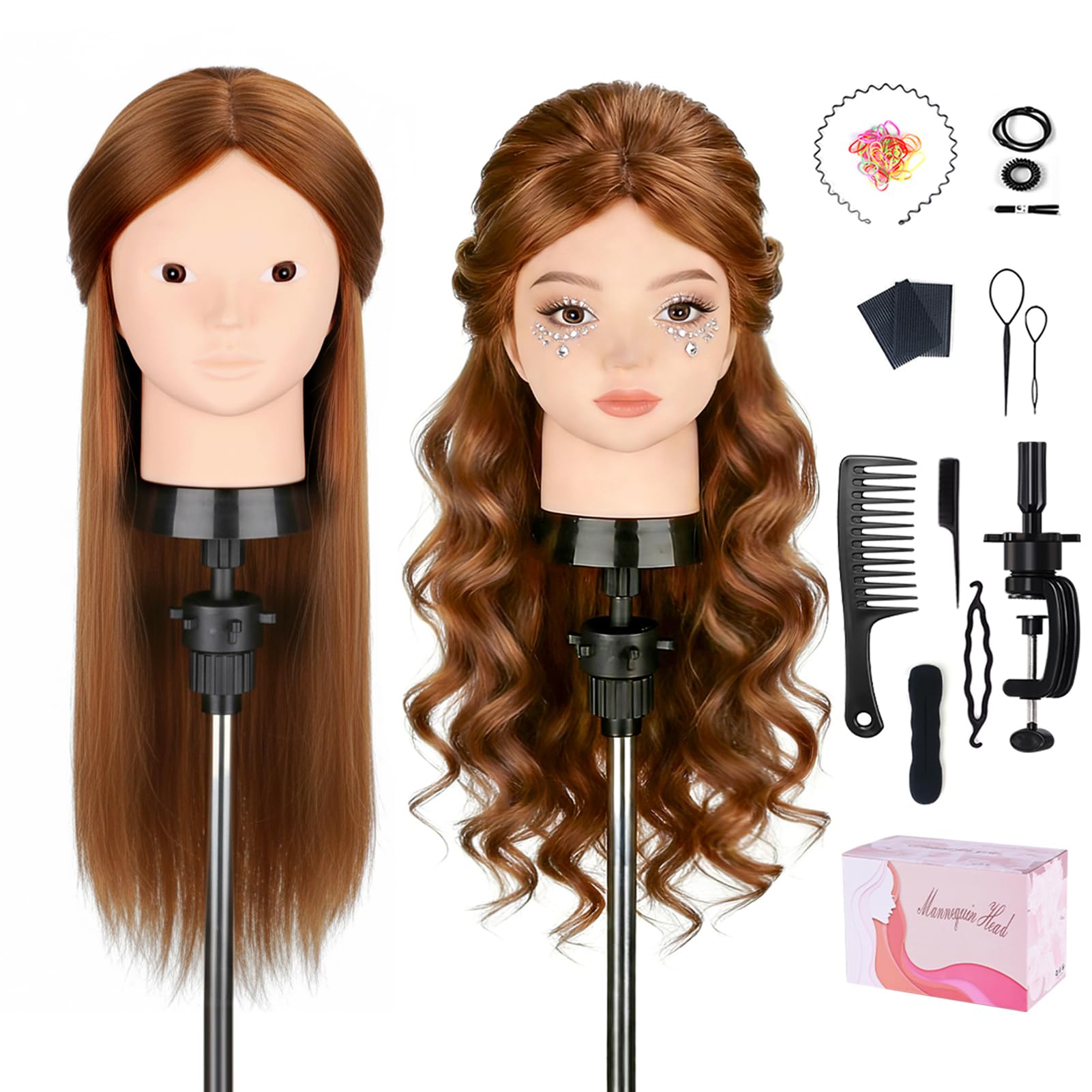 Amazon.com: Mannequin Head with 80% Human Hair, TopDirect 24  display picture 2