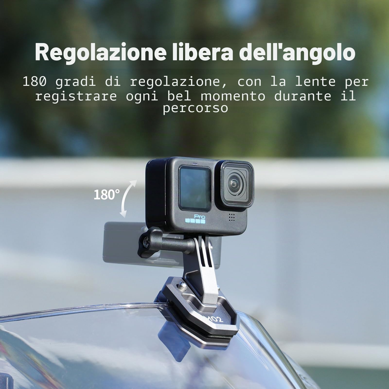 SEASKY M02 Tutti gli accessori in alluminio metallo moto parabrezza Mount per Gopro Hero 13 12 11 10 9 8 7 per DJI Action 5 4 3 2 per insta360 X4 X3 X2 X RS Sport Action Camera
