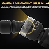 LEXIVON Impact Universal Joint - Patented Slim Design | 3-Piece 1/2", 3/8", and 1/4" Socket Swivel Set | Chrome-Molybdenum Steel Full Impact Grade (LX-113-S) - 6