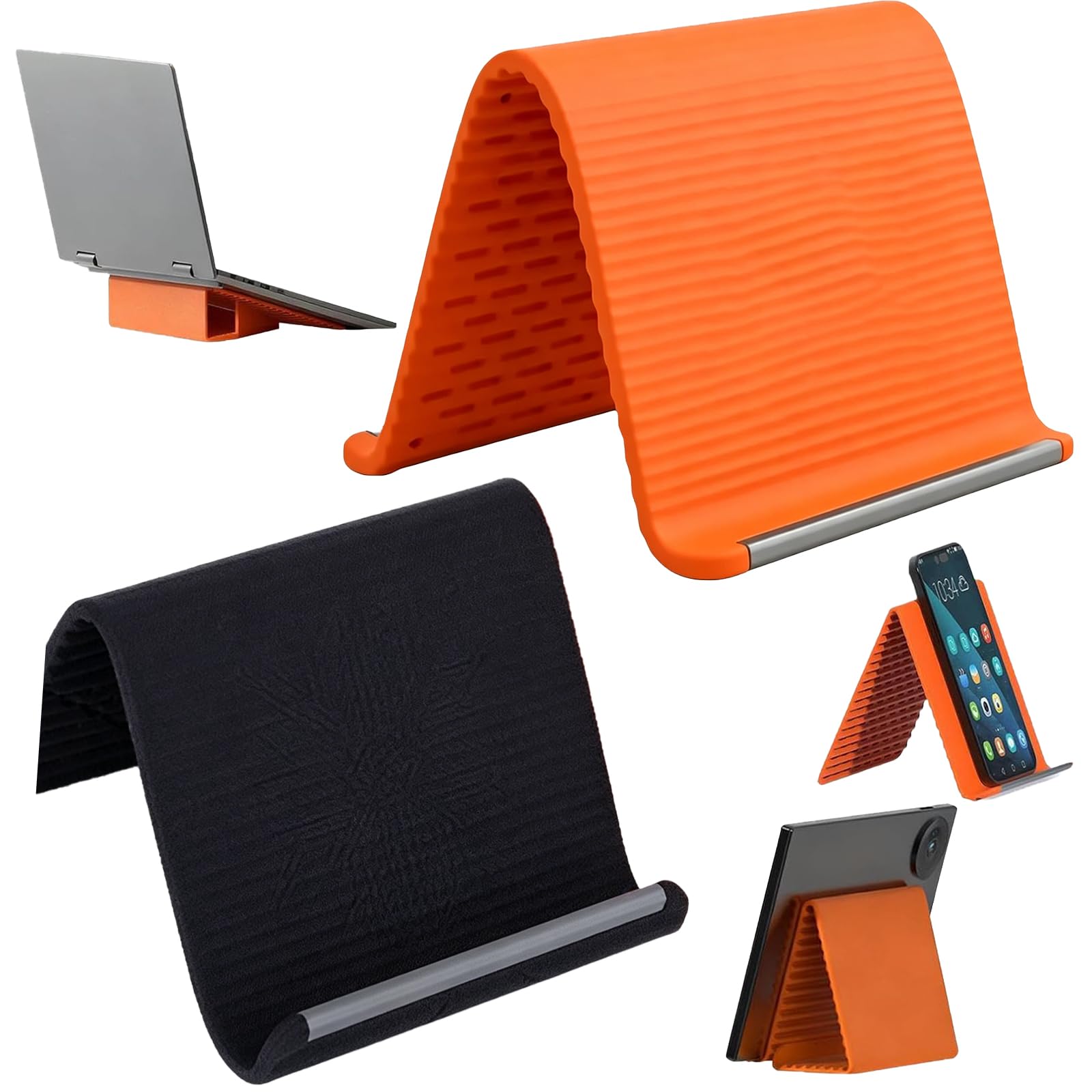 2 PCS Foldable Silicone Stand, Flexible Phone Holder for Desk Work and Travel, Portable Mobile Stand with Multi-Angle Viewing for Video Streaming and Hands-Free Calls, Compact Design for Easy Storage-image-39