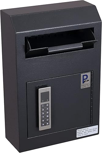 Miniatura 3 de ProtexSafe Wall Mount Drop Box (WDS-150E II), bisagra de piano, sugerencias seguras, boletas, llaves, correo, dinero, cheques de alquiler y más,