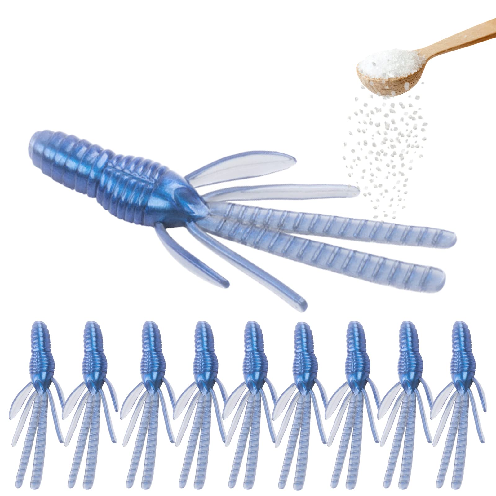 Goture Fishing Soft Plastic Lures Crappie Lures Trout Bass Fishing Worm Lures Swim Baits Kit for Bass Trout Walleye Crappie Jigs Fishing Lures Set