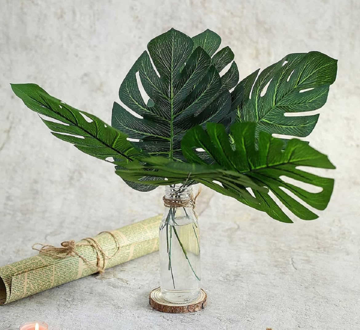 Little Blooms® Artificial Monstera Palm Leaves – Realistic Artificial Leaf for Home Decor, Perfect Monstera Plant Artificial for Indoor Plants, Stylish and Durable Easy to Maintain (3)-image-6