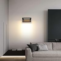 KUKAK Kültéri-Beltéri LED Fali Lámpa 22W - IP65 Vízálló, 3000K Meleg Fehér, 350° Forgatható Panel, Alumínium, Fekete, Kerthez, Teraszhoz 7