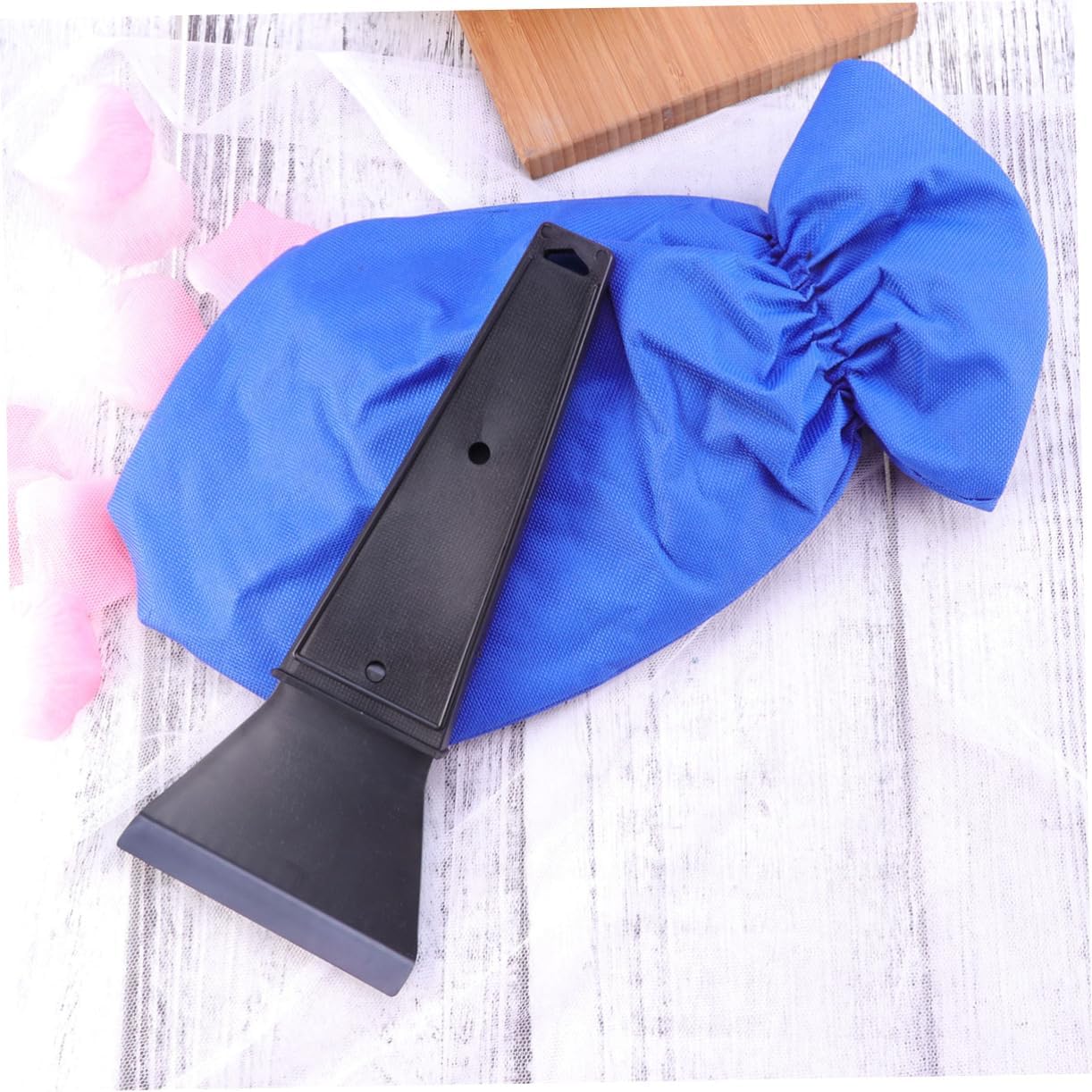 Car Snow Scraper Gloves Handheld Ice Scraper Snow Brush Tool for Auto Keeps Hands Warm from Windshields