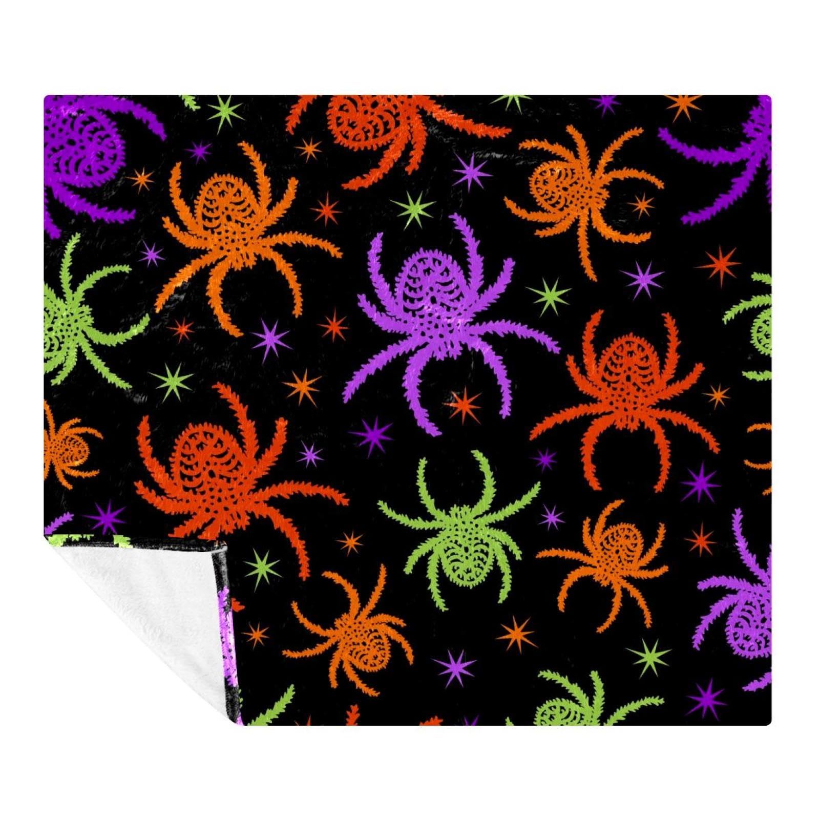 Couverture effrayante d'Halloween en microfibre premium douce et légère 150 x 200 cm pour sofa
