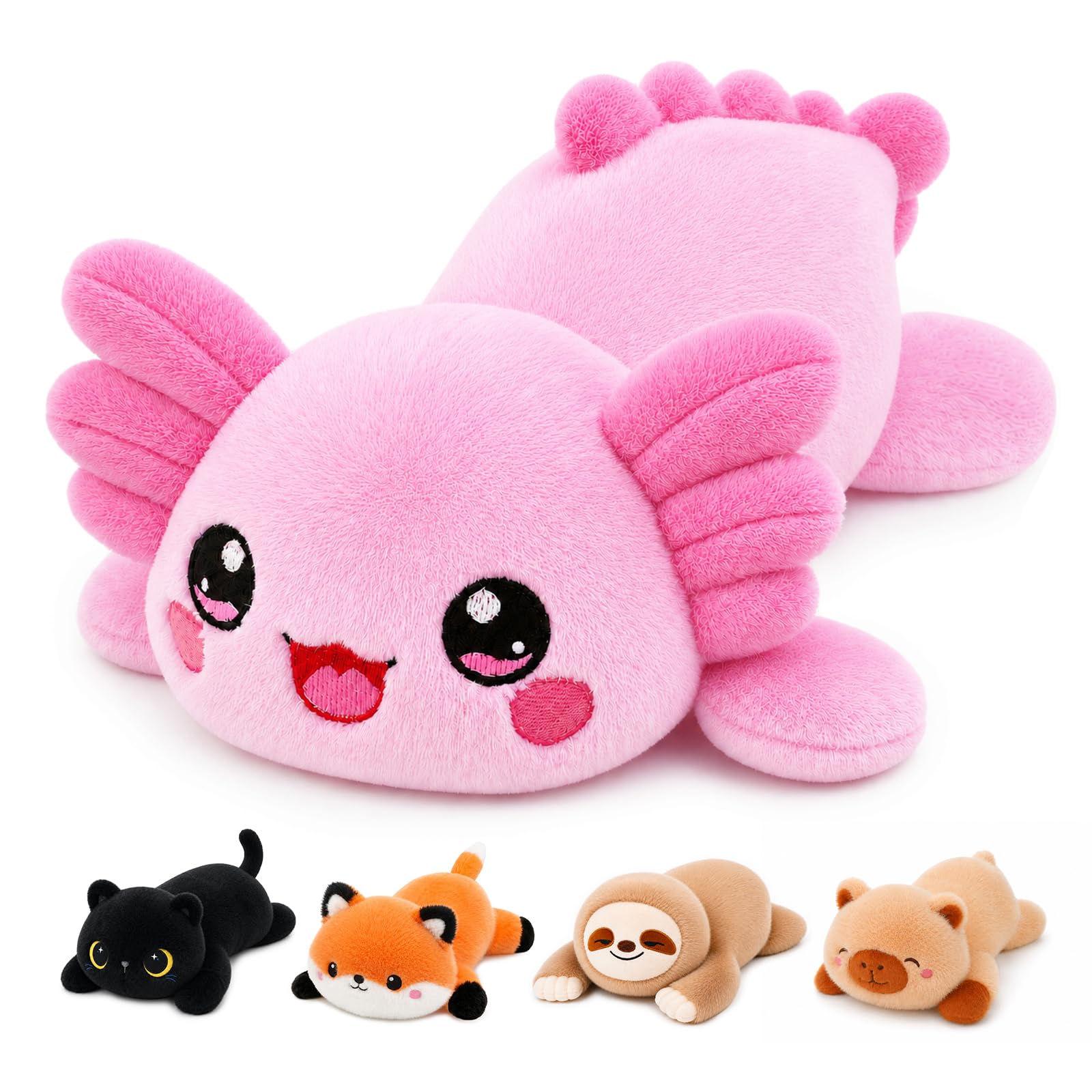 Axolotl Weighted Stuffed Animal, Soft Plush Toy Gift (27 cm, 0.32 kg)