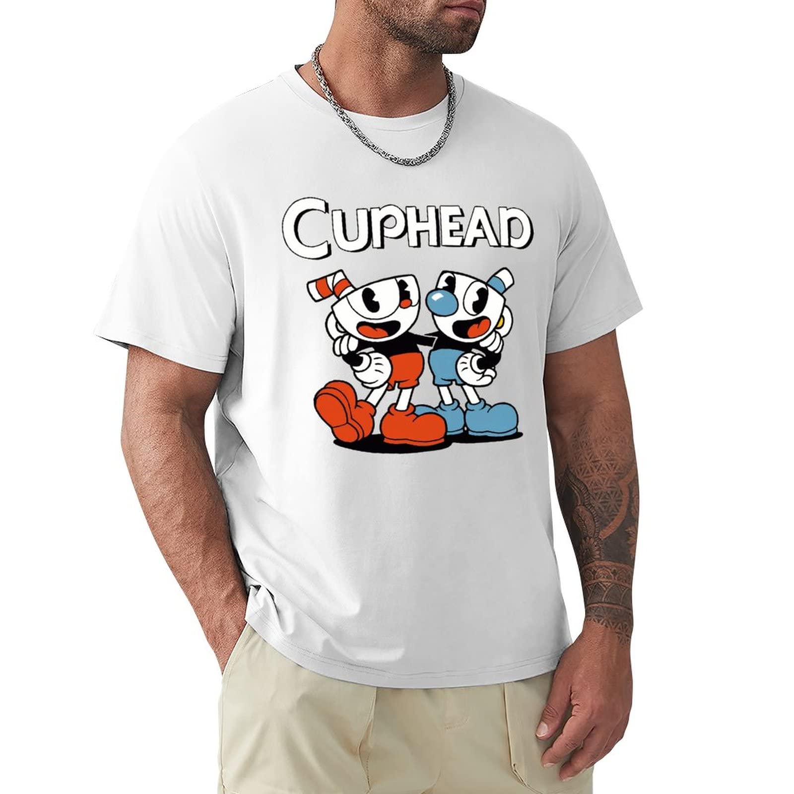 Amazon.co.jp: Tシャツ 半袖 カップヘッド Cuphead インナーシャツ 