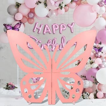 Large Butterfly Birthday Decorations - Mariposas Grandes para Decoracion de Cumpleanos - Big Butterflies Decorations, Giant Butterfly Decor for Baby Shower, Party Decorations, Pink