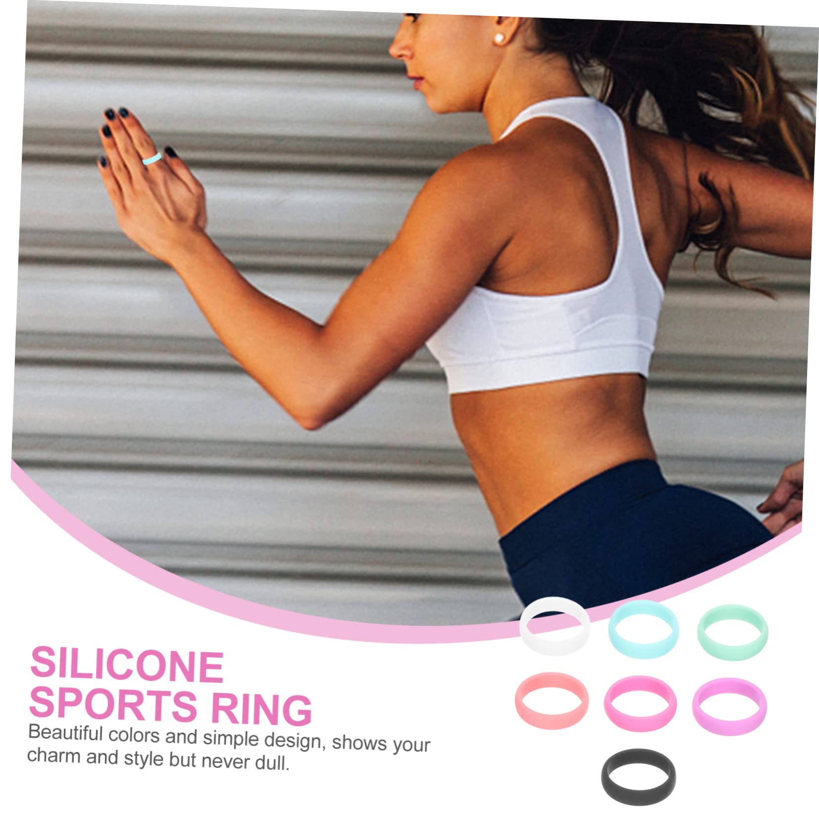 BESPORTBLE Anello Sportivo in Silicone Anello in Silicone i Fitness Da Donna i Sportivi Da Donna i in Liscio i in Unici Gel Di Silice