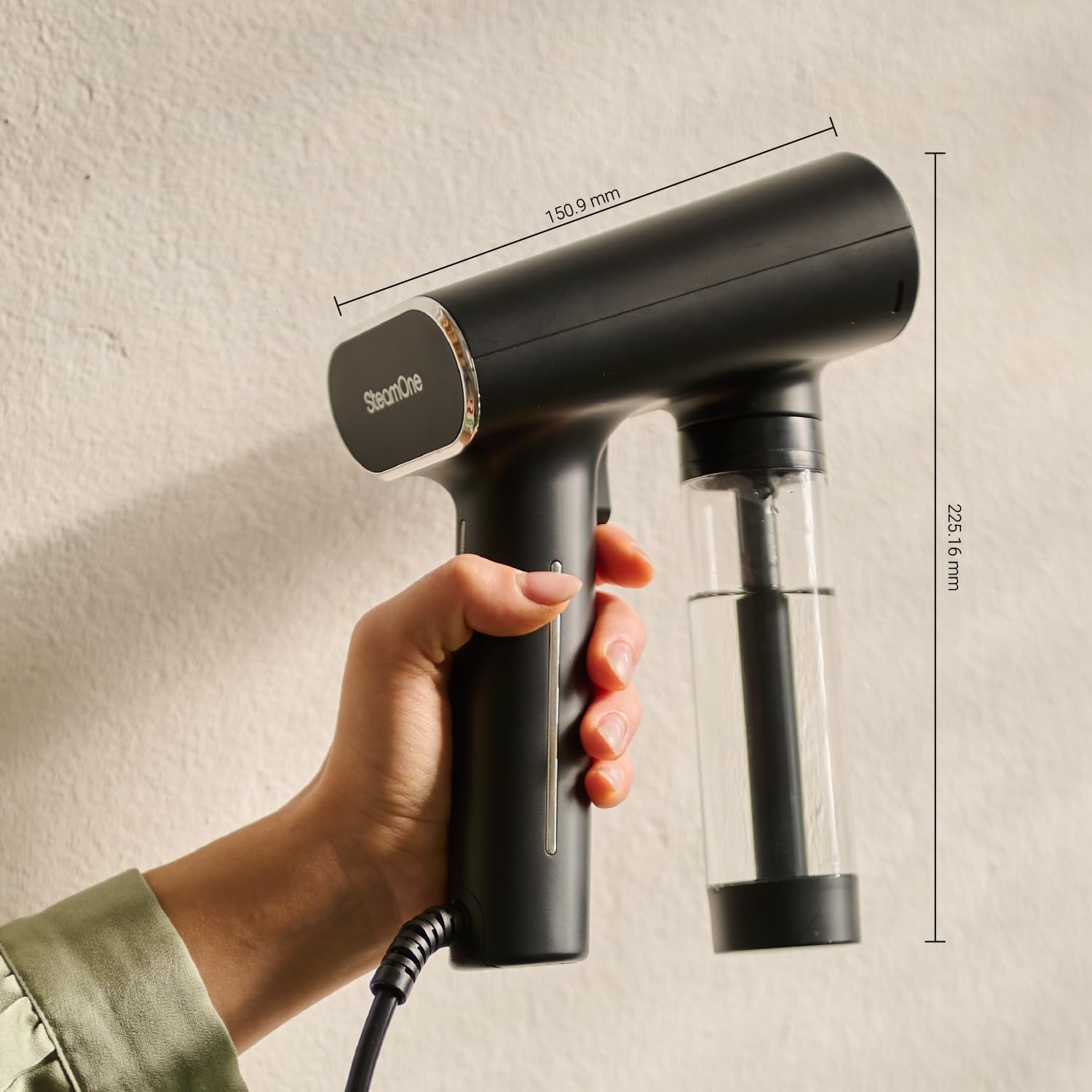 SteamOne Steamer with dimensions