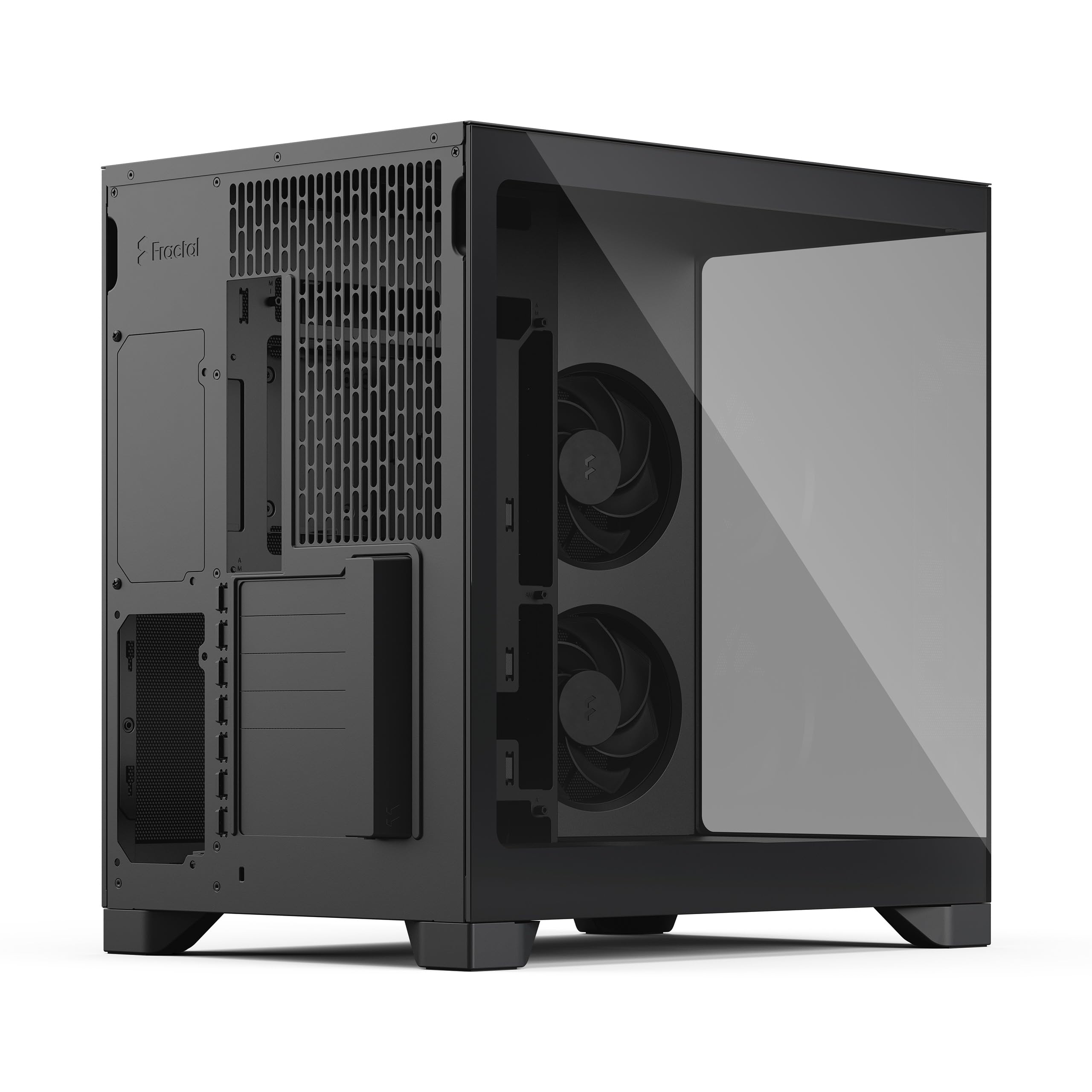 Fractal Design Pop 2 Vision Black case PC gaming con vetro panoramico – Design a doppia camera – 4 ventole reverse – ATX/E‑ATX/mATX/ITX