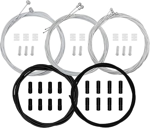 42 piezas de cable universal de freno de bicicleta y kit de carcasa con cable de cambio de cambio, línea de transmisión de bicicleta incluye tapas