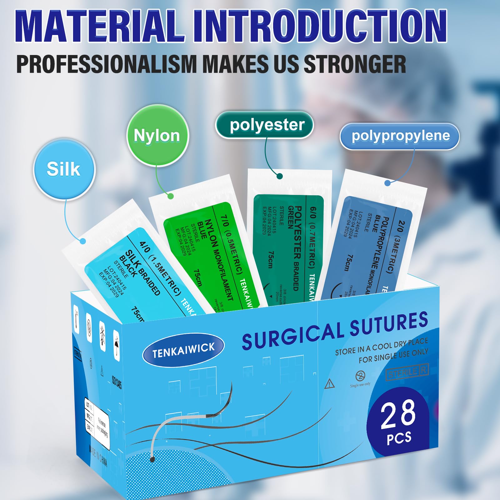Medical Sutures Training Kit - 28 Pack -4