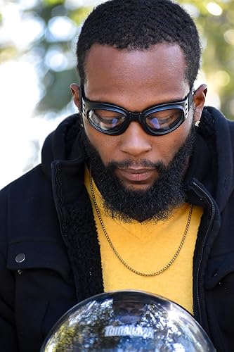 Miniatura 6 de Global Vision Adventure - Gafas de motocicleta plegables y acolchadas con montura negra con lente transparente