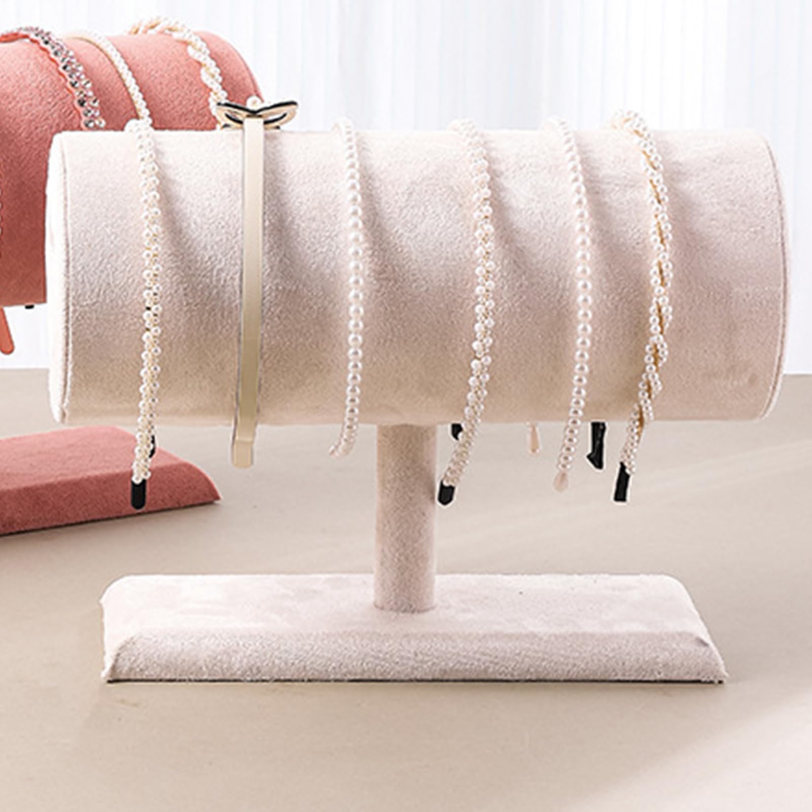 Genérico Portadiademas, Scaffale organizer in velluto - organizer per fasce e porta gioielli da donna - per gioielli, donne, ragazze, organizzazione della casa e decorazione
