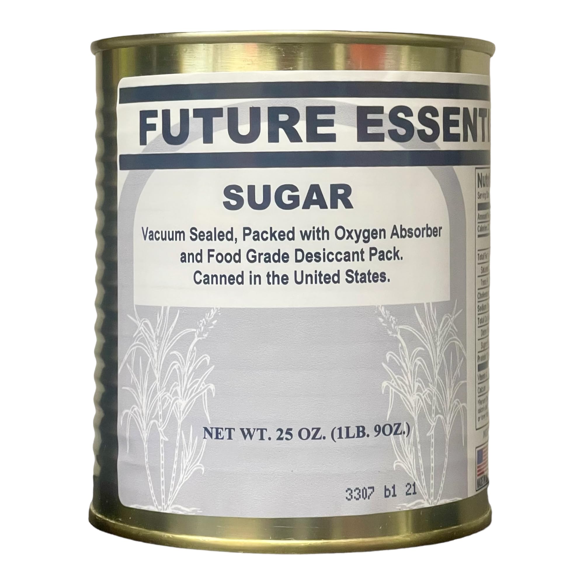 1 Can of Future Essentials Canned Granulated White Sugar #2.5 Can