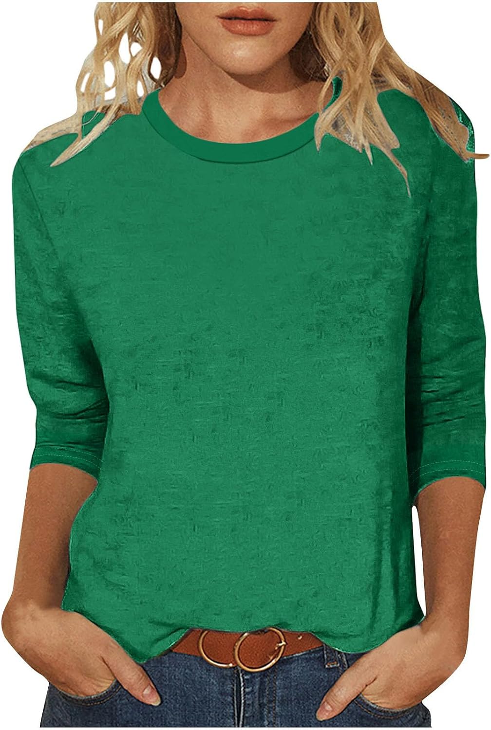 Womens Baseball T-Shirts Raglan 3/4 Sleeves Tee Jersey Crewneck Tops Color Block Blouse Shirt Plus Size Blouses
