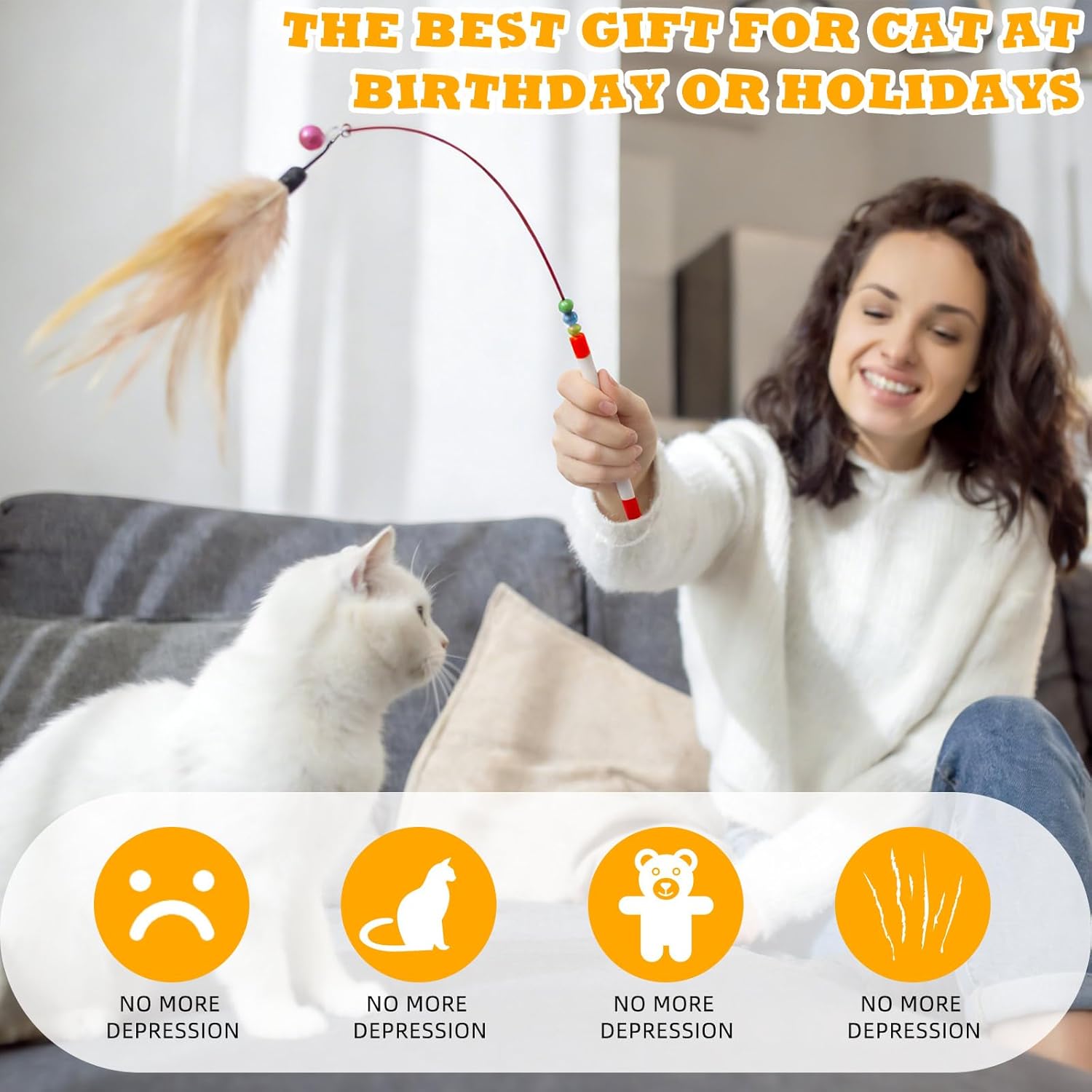 150 Pcs Cat Toys for Indoor Cats Bulk Kitten Toy Variety Pack Including Cat Interactive Plastic Balls with Ball Rattle Mouse Kitten Wand Pompom Balls Gift for Shelter Stray Cats