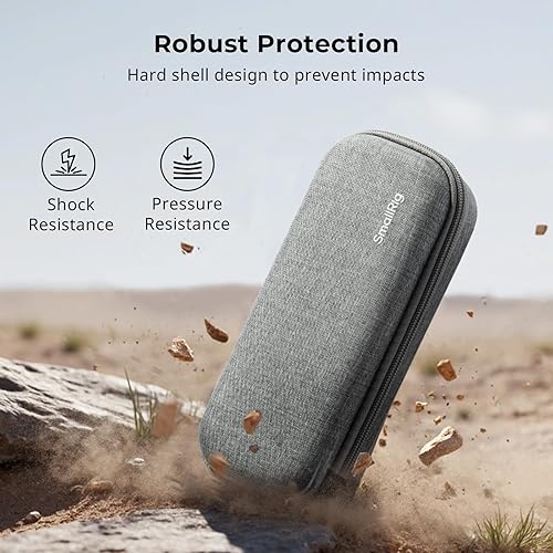 Miniatura 3 de SMALLRIG Funda de transporte para DJI Osmo Pocket 3 (versión básica) diseño de carcasa dura, forro de felpa y correa para la muñeca, 5118