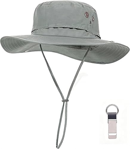 PLCWSCFV Sombreros de sol de talla grande XL XXL para hombre, protección UV, UPF50+, impermeable, ala ancha, plegable, pesca, playa
